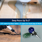 TotalBoat Thickset Deep Pour Epoxy Resin Kit - Gallon Crystal Clear Formula for 1/2" - 2” Pours - Fast Cure Epoxy Resin for Casting, River Tables, Flower Preservation, DIY Crafts & Wood Filler