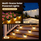 COOZAMING Solar Deck Lights Outdoor 24 Packs, Solar Powered LED Step Lights Waterproof Outdoor for Deck, Step, Fence, Wall, Patio, Yard, Pool, Pathway and Stairs (Warm White)