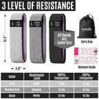 WALITO Resistance Bands for Working Out, Fabric Exercise Bands for Legs and Butt, Workout Bands for Women and Men, Booty Band for Yoga Starter Set, Pilates, Rehab, Fitness and Home Workout