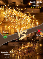 SmartDawn Fairy Lights Plug in, 388 LED Twinkle Lights for Christmas Decor