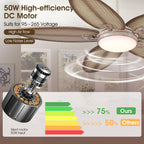 PHORUS 62" Large Waterproof Outdoor Palm Leaf Ceiling Fans with Lights and Remote,Wet Rated Tropical Ceiling Fans Light for Patios Porch Gazebo Pergola,6 Speeds Reversible