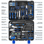 Prostormer 259-Piece Tool Kit, General Household Hand Tool Set with Plastic Storage Toolbox, Portable Complete Repair Tool Box for Home and Car (Blue)