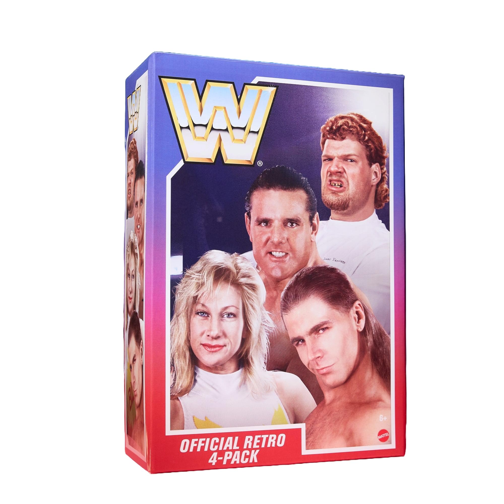 WWE Retro Action Figure 4-Pack Bundle Including British Bulldog, Shawn Michaels, Alundra Blayze, & Isaac Yankem