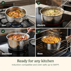 Cuisinart Chef's Classic Stainless Steel 1.5 Qt. Saucepan with Lid, 719-16