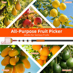 TONYINGO 30FT Reach Fruit Picker with Basket, Telescoping Aluminum Pole 5-24FT, Dual Flip-Lock & Screw Fixing Design for Apple Orange Mango Avocado Lemon Picking