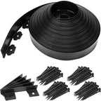 Landscape Edging 2.5 Inch Tall 100 FT, Black Edging for Landscaping with 5Pcs connectors and 120 Pcs Anchoring Spikes for Garden Flower Beds Yard Lawn