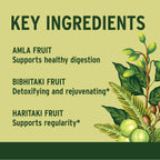 Banyan Botanicals Organic Triphala Tablets - Gentle Daily Digestion & Colon Cleanse Support - Amla, Haritaki, Bibhitaki - Healthy Elimination, Detox & Gut Microbiome - 180 Tablets - Non-GMO, Vegan*