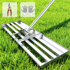 30" x 10" Lawn Leveling Rake, 304 Stainless Steel Soil or Dirt Leveler Tool
