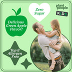 WonderGreens Kids Super Veggie Gummies – Sugar-Free, Allergen-Free Multivitamin for Picky Eaters with Probiotics – Tummy & Immune Support – Green Apple Flavor (30 Count)