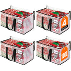 RoomHacks Clear Moving Bags Heavy Duty Extra Large, Moving Supplies with Reinforced Handle and Double Zipper, Storage Bags for Moving Essential, Packing Bags Alternative to Moving Box(4 Packs, Clear)