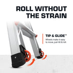 Little Giant Velocity M18 Multi-Position Aluminum Ladder, A-Frame, Extension, 90-Degree and Trestle Modes, Lightweight with Slip-Resistant Feet and Wheels, 300 lb. Type IA, 18-Ft Reach, 15417-001