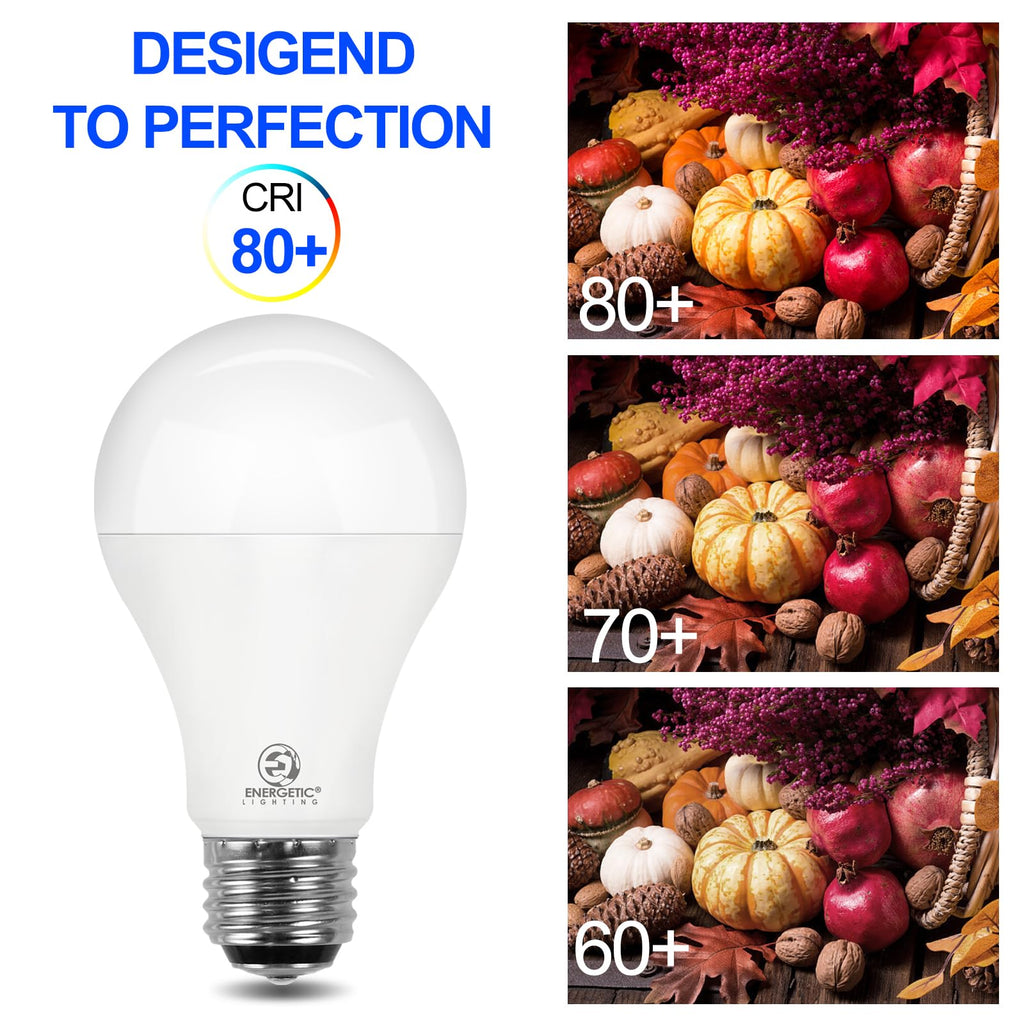 Super Bright 50/100/150W 3-Way A21 LED Light Bulb, 800/1600/2200 Lumens, 4000K Cool White, Non-dimmable, E26 Base, UL Listed, 2-Pack