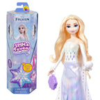 Mattel Disney Frozen Elsa Fashion Doll Set, Spin & Reveal with 11 Surprises Including 5 Accessories, 5 Stickers & Play Scene, Inspired by the Movie