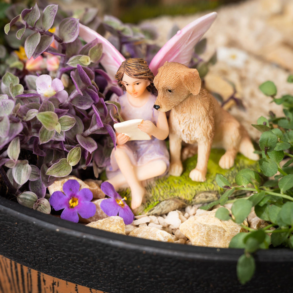 PRETMANNS Fairy Garden Accessories with Fairies for Fairy Garden Outdoor - Miniature Fairy Figurines Set with Animals - Fairy Garden Kit for Indoor Outdoor Gardens
