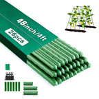 Orgrimmar 26 PCS 57" Garden Support Stakes Plastic Coated Deformable Climbing Plant Trellis Plant Climbing Frame for Tomato Cucumber Eggplant Vine Vegetable (57 Inch)