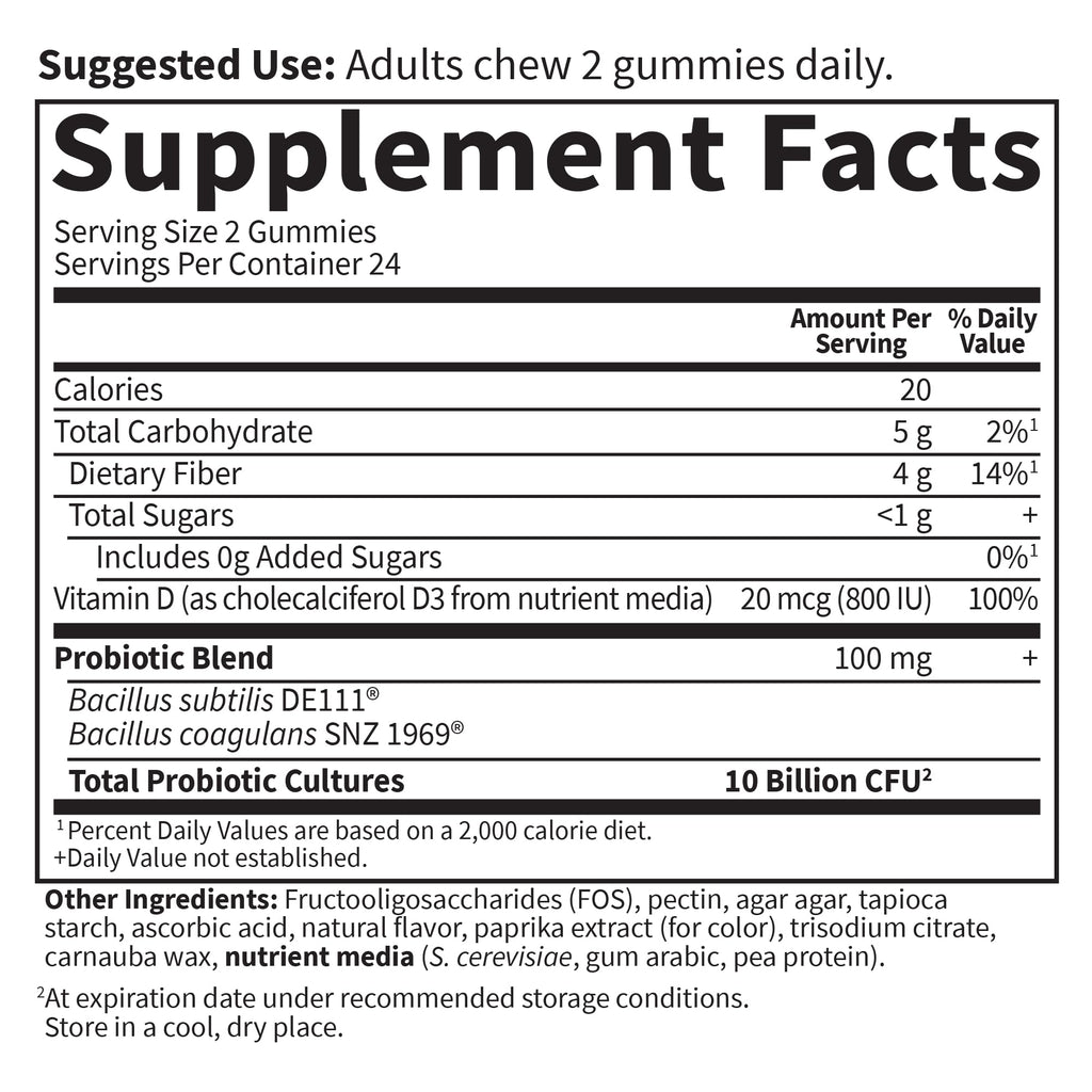 Garden of Life Dr Formulated 10 Billion CFU Prebiotic Fiber&Probiotic Gummies-Vitamin D3 for Digestive and Immune Health – Gluten Free,Non GMO,No Added Sugar,Orange Dream Flavor,60 Gummies(Pack of 2)