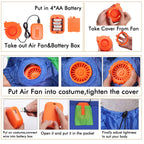 Inflatable Alien Costume Funny Halloween Ride-On Blow Up Costume for Adult