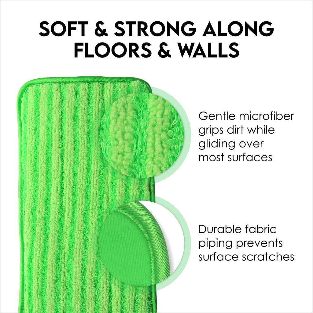Heavy Duty Microfiber Mop Refill Pads - Extra Thick, Premium Quality Mop Pad Replacements Refills for Wet and Dry Mopping Up Dirt, Dust, Dog Hair and Cat Hair
