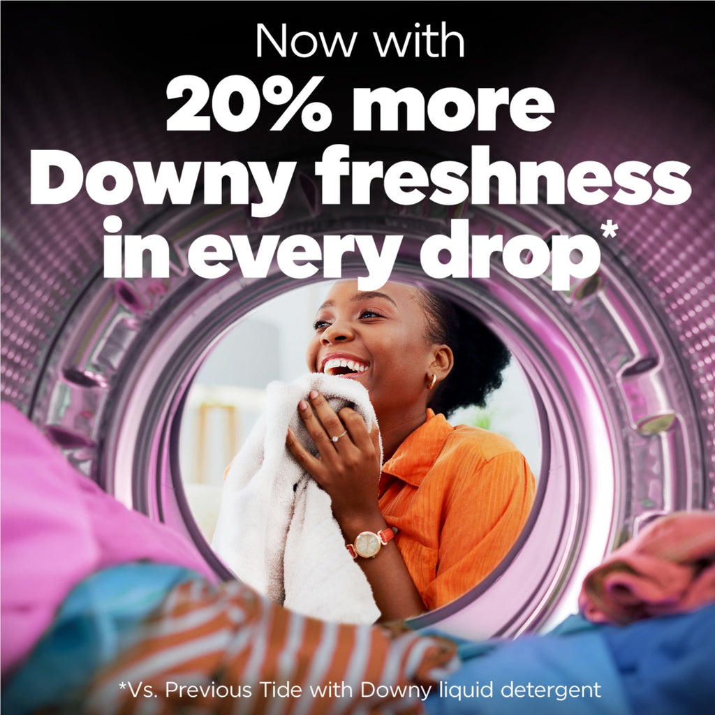 Tide Plus Boost of Ultra Downy Liquid Laundry Detergent, April Fresh Scent, 132 fl oz, 94 Loads, Laundry Detergent Liquid with Long-Lasting Freshness