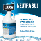 Pro Products Neutra Sul Professional Grade Oxidizer, Helps Eliminate Odor and Impurities for Water Purification, 1 Gallon Bottle, 4-Pack