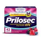 Prilosec OTC, Omeprazole Delayed Release 20mg, Acid Reducer, Treats Frequent Heartburn for 24 Hour Relief, All Day, All Night*, Heartburn Medicine, 20mg, Wildberry Flavor, 42 Tablets