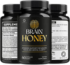 Brain Honey Capsules - Official BrainHoney Advanced Support Formula All Natural Ingredients Daily Premium Pills Vitamins for Brain Health and General Wellness, 60 Capsules for 1 Month