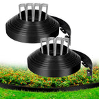 1.5 Inch x 100 FT Landscape Edging, Garden Edging Borders with 100pcs Upgrade Stakes, Flexible No Dig Plastic Garden Border for Lawn, Landscaping, Flower Beds and Yard