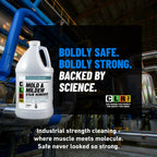 CLR PRO Heavy Duty Bleach-Free Mold and Mildew Stain Remover, 1 Gallon Bottle, Unscented Multi-Surface Stain Remover, Works on Tile, Wood, Concrete, Glass and More