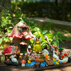 HIYZI 93 Pcs Fairy Garden Accessories Miniature House Figurines Kit