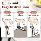 Merry Sticks Walking Cane Holder, Smart Reflective Cane Holder Clip for Table, Walking Stick Accessories for Senior, Portable, Foldable, and Convenient