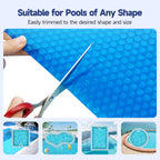 Solar Pool Cover, Durable 16 mil 20 x 40 ft Pool Covers for Inground & Above Ground Pools, Solar Pool Heater, Rectangle Solar Blanket with Bubbles, Blue