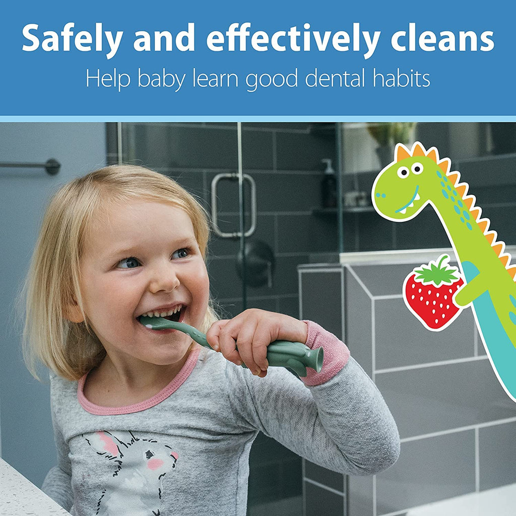 Dr. Brown's Infant-to-Toddler Toothbrush, Giraffe & Strawberry Toothpaste Set