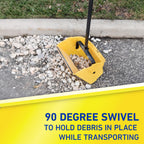 Quickie Debris Dustpan with Handle, Jumbo Debris Pan, Trash Collection for Industrial/Professional Cleaning