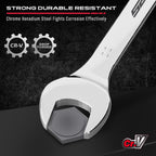 30-Piece Combination Wrench Set - Open End Wrench Set with Organizer Professional 12 Point Wrench Kit Tool for Mechanic Garages Workshops 1/4'' to 1'' & 8-22mm