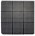 Envelor Interlocking Rubber Floor Tiles with Drainage Holes Anti Fatigue Garage Floor Mat Non Slip Wet Area Mat for Bar, Kitchen, Restaurant, Outdoor, Modular Snap Together 1-Pack, 36 x 36 inches