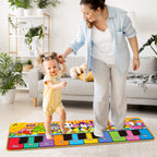 Kids Musical Piano Mats with 25 Music Sounds, Musical Toys Baby Floor Piano Keyboard Mat Carpet Animal Blanket Touch Playmat Early Education Toys for 1 2 3 4 5 6+ Years Old Girls Boys Toddlers