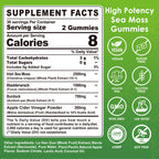 (2 Pack) Sea Moss Gummies - Irish Sea Moss Gummies for Adults & Kids - Advanced Superfood Seamoss Supplement + Bladderwrack, Burdock Root Extract，ACV for Daily Immune, Gut Cleanse, Vegan, Sugar Free