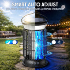 Solar Bug Zapper Outdoor Rechargeable Mosquito Zapper with Cordless Solar Power, Long Runtime Battery, Ip66 Waterproof Portable Fly Zapper for Garden Camping Travel Home
