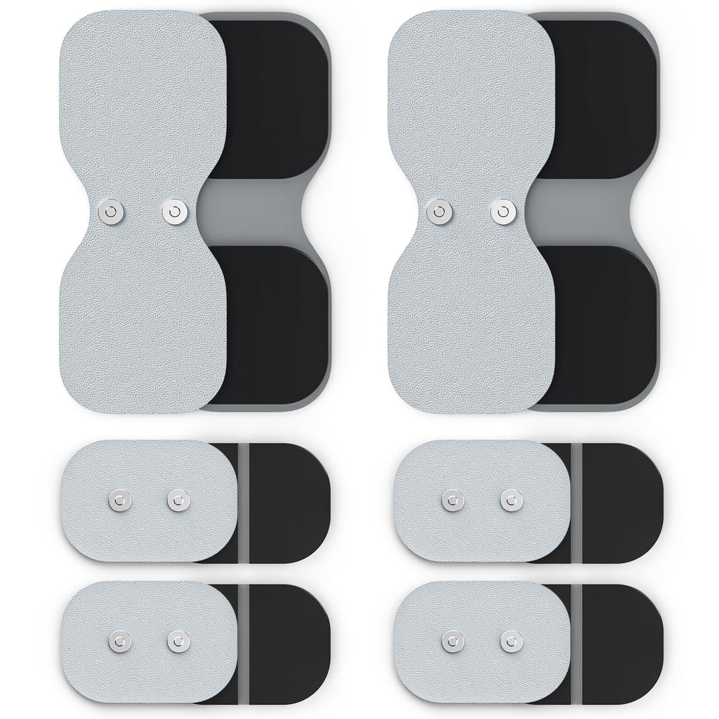 AUVON Official Wireless TENS Unit Electrode Pads Only Compatible with AUVON Wireless TENS Device TX6224, 12-Pack Reusable TENS Unit Replacement Pads in 2 Sizes, Premium Stickiness & Skin Friendly