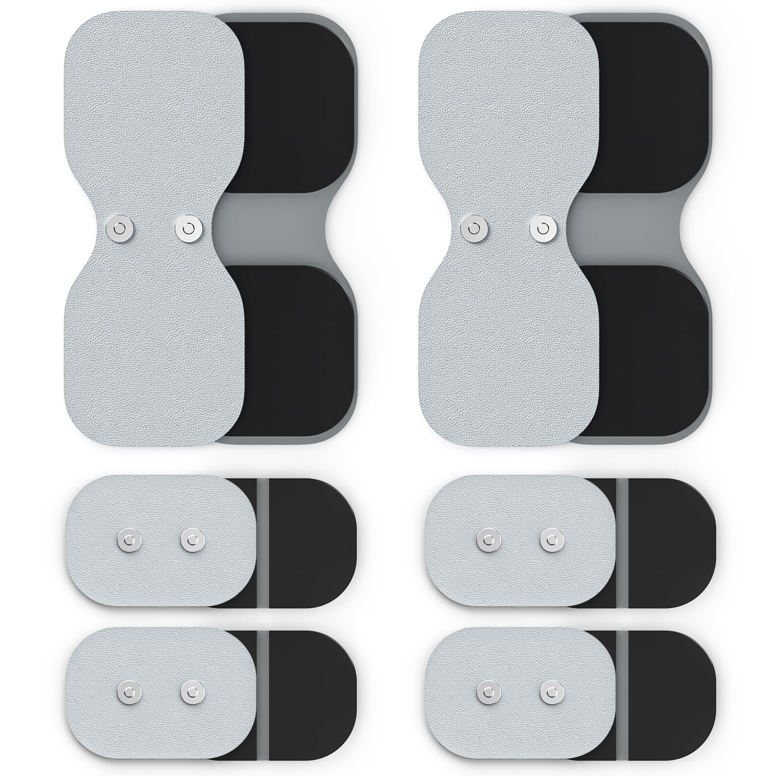 AUVON Official Wireless TENS Unit Electrode Pads Only Compatible with AUVON Wireless TENS Device TX6224, 12-Pack Reusable TENS Unit Replacement Pads in 2 Sizes, Premium Stickiness & Skin Friendly