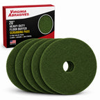 Green Floor Maintenance Pads, Deep Cleaning & Light Stripping, 20", 5-Pack