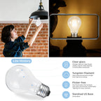 NABKRA 60 Watt Incandescent Light Bulbs, A19 E26 60W Incandescent Bulb, Dimmable, 2700K, Warm White Light, Shatter-Resistant and Durable Bulb (4-Pack)