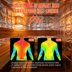 ZXQDRE Sauna Foil Vapor Barrier, 500 sqft Aluminum Insulation Roll Heavy-Duty Non-Perforated Reflective Thermal Barrier for Energy Efficient Sauna, Attic, Garage and Crawl Space (4FT x 125FT)