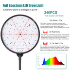 Dual Head Grow Light for Indoor Plants, Full Spectrum Floor Standing Plant Light, Remote Control & 4/8/12/18H Timer, 3 Modes 10 Dimmable Levels, Stable Base for Tall Plants Succulents Herbs, Black