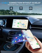 Jemluse Wireless CarPlay Adapter for Apple iPhone (Gray)