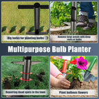 Bulb Planter Tool, 33.5 inch Long Handle Garden Sod Plugger to Dig Hole, Heavy Duty Metal Grass Plugger for Soil Test Planting or Weeding Spring Flowers Bulbs,Bedding Plants,Tulips, Lilies, Potato