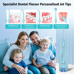 Leominor Water Dental Flosser Pick for Teeth, 300ML Portable Oral Irrigator Upgraded Tank Removable,IPX7 Waterproof, Rechargeable Travel Teeth Cleaner, Professional Electric Flossing Machine