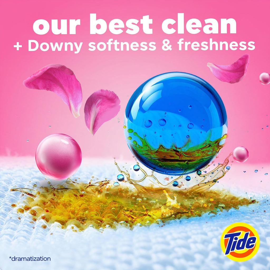 Tide Power PODs + Downy Laundry Detergent Pods, 45 Count, Soft Boosters + April Fresh