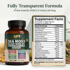 MPRAYAN Sea Moss Black Seed Oil Ashwagandha Capsules - 10:1 Extract Blend 60ct