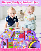 Exorany Busy Board Montessori Toys for Toddler Boy Girl Birthday Gifts, Busy Book Sensory Learning Toys for Toddlers, Toddler Airplane Car Travel Toy Educational Activities